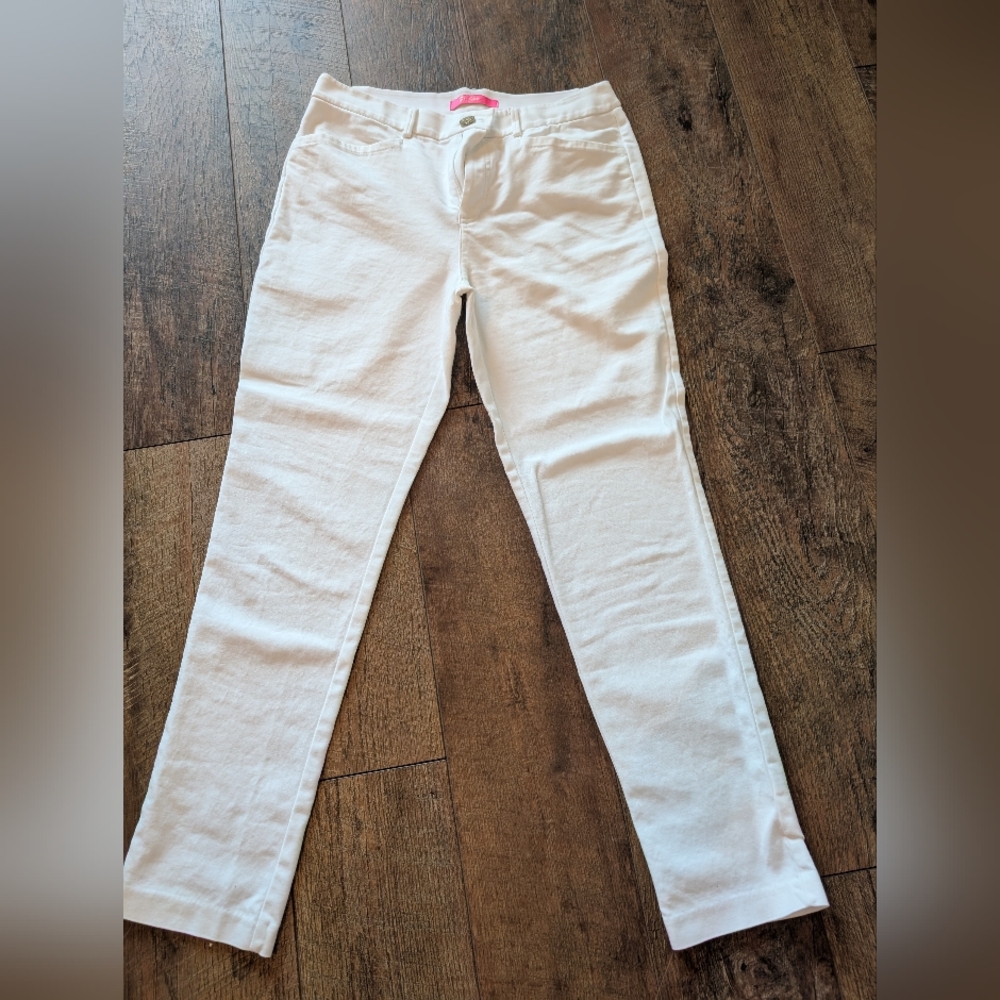 Lilly Pulitzer women's size 8 white dress pants EUC